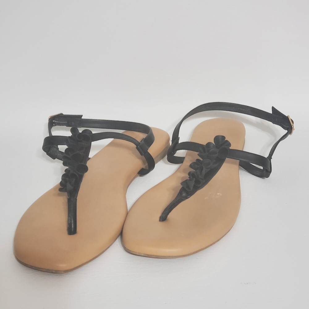 LC Lauren Conrad Black Strap Sandals Women's Size 9